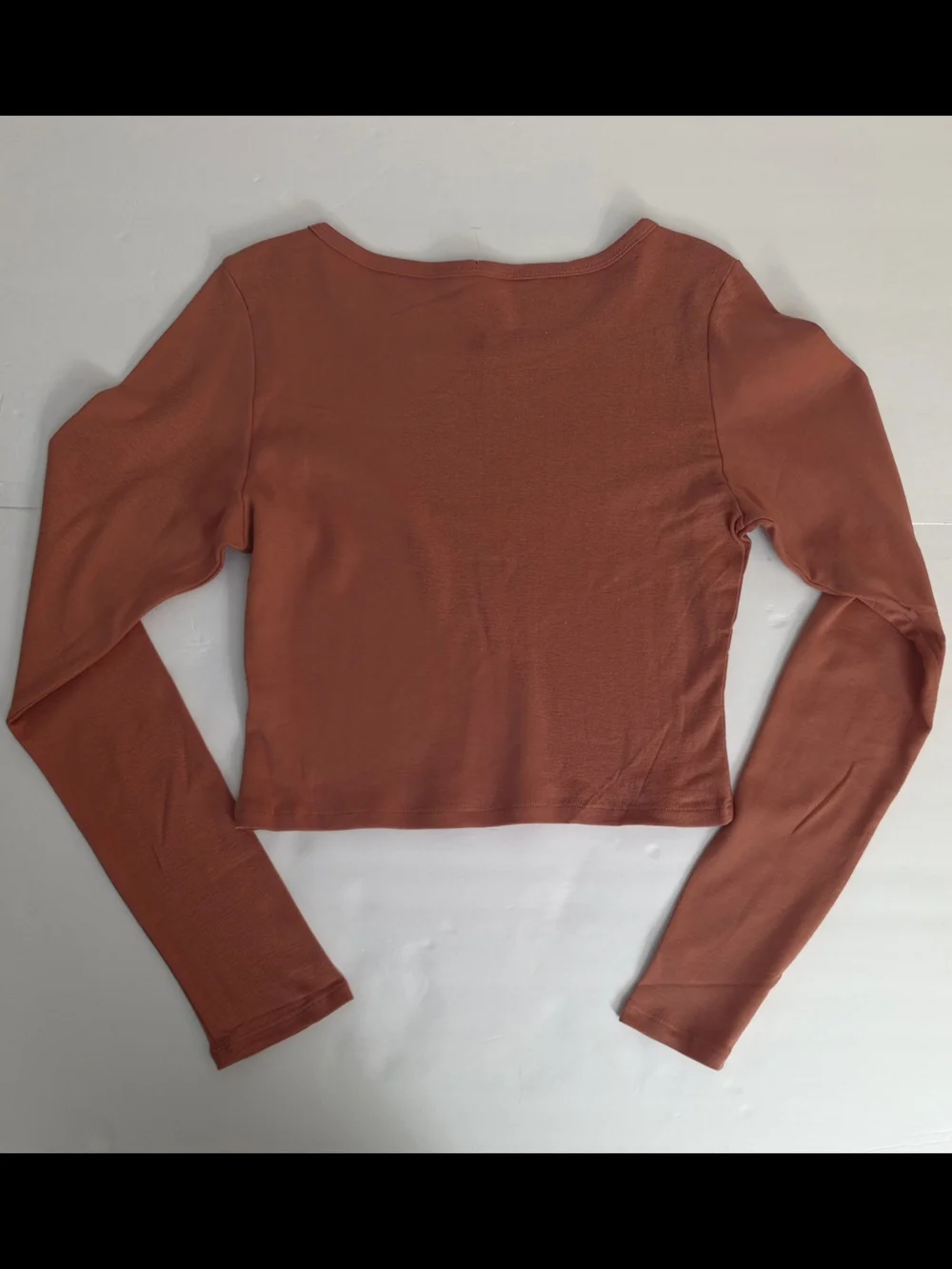 Billabong Rusty Orange Cropped Long-Sleeve Top